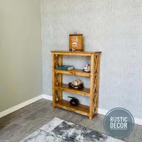 کتابخانه چوبی روستیک دکور|کتابخانه، شلف، قفسههای دیواری|تهران, یافت آباد جنوبی|دیوار