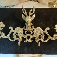 رخت آویز گل رز ۴ شاخ کله گوزن برنز سوگلی|بندرخت و رختآویز|زنجان, |دیوار