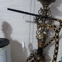 قلیون برنجی سیاه قلم