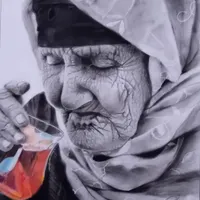 نگاره ناب / تابلو هنری چهره با قاب سفید|تابلو، نقاشی، عکس|لنگرود, |دیوار