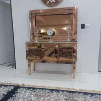میز تلوزیون و کنسولی نو آیینه دار و طلایی|مبلمان خانگی و میز عسلی|صباشهر, |دیوار