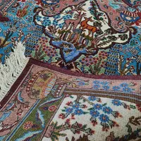 فرش ( قالیچه ) دستباف ۳ متری منظره شکارگاه کاشمر|فرش|بروجرد, |دیوار