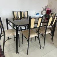 میز غذاخوری ۶ نفره  فلزی