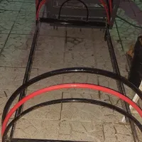 تخت تک نفره فلزی در حد نو با تشک|تخت و سرویس خواب|هشتگرد, |دیوار
