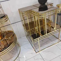 میز عسلی فلزی و میزجلو مبلی آبکاری مدل مربعی|مبلمان خانگی و میز عسلی|آفتاب, |دیوار
