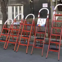 نردبان ۴ چهارپایه پله پهن تاشو فلزی ورق ضخیم پلکان