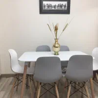 میز۸۰در۱۲۰ پایه چوب،۶نفره شانار