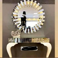 میز کنسول آینه مدل roya طلایی و سفید|بوفه، ویترین، کنسول|تهران, بازار|دیوار