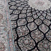 یک جفت فرش نه متری سرمه ای طرح ماهی