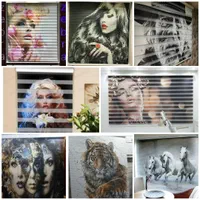 پرده زبرا چاپی شید تک دومکانیزم ۳ بعدی