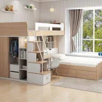 تخت خواب دو طبقه مدل شهر کودک تختخواب سیسمونی|تخت و سرویس خواب|تبریز, |دیوار
