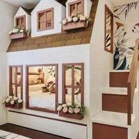 تخت دو طبقه کودک طرح کلبه