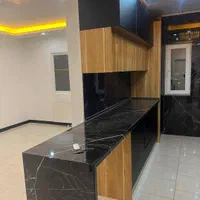 کابینت مات دو رنگ مشکی طرح چوب|مصالح و تجهیزات ساختمان|قم, قلعه یزدیها|دیوار
