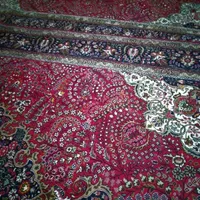 ۲تخته ۱۲متری کرمان قلم اذرشهر قالیچه دستبافت