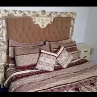 تخت خواب همراه تشک رویال و روتختی ،جاکفشی وساعت|تخت و سرویس خواب|ماهدشت, |دیوار