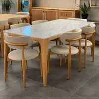 میز غذاخوری مدل آرشیده پایه لوله ای