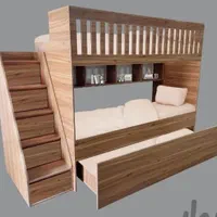 تخت دوطبقه خطی|تخت و سرویس خواب|اهواز, کمپلو جنوبی|دیوار