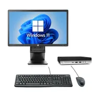 کامپیوتر با مانیتور 24 و مینی کیس نسل۴ و۶ اچ پی HP