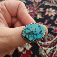 انگشتر مردانه فیروزه شجر اصل نقره با عیار 925
