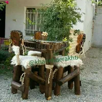 ناهارخوری جنگلی میز غذاخوری چوبی نهار خوری۳نفره|میز و صندلی غذاخوری|کرج, گوهردشت|دیوار