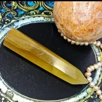 منشور سیترین خالص و کوارتز معدنی و طبیعی|جواهرات|رشت, کاکتوس|دیوار