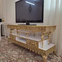 میزال سی دی برنزی میز تلویزیون برنز میز کنارسالنی