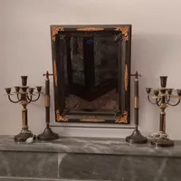 آینه شمعدان برنز|آینه|قم, شهرک امام حسین|دیوار