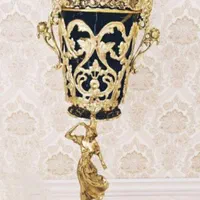 سطل زباله برنجی برنزی تزئینی برنز آلیاژ کنارسالنی|لوازم نظافت|مشهد, ابوذر|دیوار