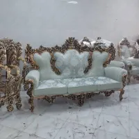 مبل استیل سلطنتی مصری زنگوله چوب گردو|مبلمان خانگی و میز عسلی|رباط‌کریم, |دیوار