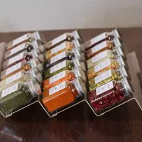 جا ادویه مکارتی شیشه بانکه ظرف حبوبات کتیبه ای|ظروف نگهدارنده، پلاستیکی، یک‌بارمصرف|تهران, علی‌آباد|دیوار