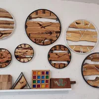 ساعت رستیک دیواری ساعت تمام چوبی