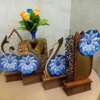 تندیس طرح بته جغه میناکاری صنایع دستی اصفهان|صنایع دستی و سایر لوازم تزئینی|اصفهان, باتون|دیوار