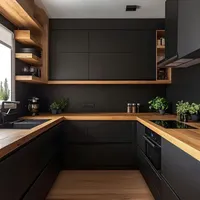 کابینت آشپزخانه/مشکی/چوب/اقساط|مصالح و تجهیزات ساختمان|تهران, کوی فردوس|دیوار