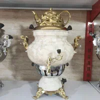 سماور گازی 6 لیتری بدون کوره طرح سنگ اسلامی