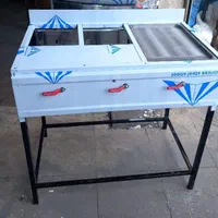 گریل روغنی 50×33 همراه دو عدد سرخ کن دو لگنه آکبند