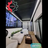 سقف متحرک،درب اتوماتیک،شیشه بالکنی و حمامی