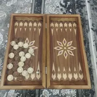 تخته نرد با چوب گردو و معرق