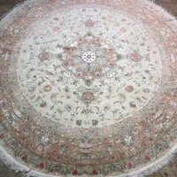 (فرش فرزین)دایره قطر۳/۵متر رج۵۰نقشه خطیبی ،ابریشم