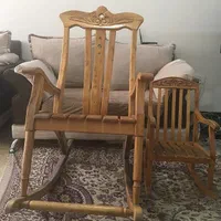 دو عدد صندلی چوبی راحتی|صندلی و نیمکت|تهران, شمس‌آباد|دیوار