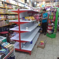 قفسه سوپری/پایه ستون قرمز/کفی پل دار