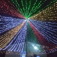ریسه آرایی نخل میناب|ریسه و چراغ تزئینی|میناب, |دیوار