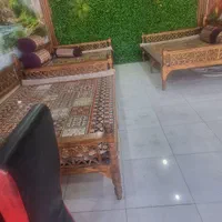 فروش ۲عدد تخت چوبی  ۶نفره برگ|تخت و سرویس خواب|جیرفت, |دیوار