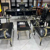 میز صندلی زرشکی کلاسیک مدیریت اداری|دفتر کار|اصفهان, ملاصدرا|دیوار