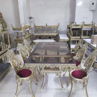 ناهارخوری میزناهارخوری برنجی کنارسالنی|میز و صندلی غذاخوری|مشهد, طلاب|دیوار