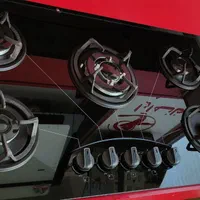 گاز رومیزی جنرال شیشه ای5شعله|اجاق گاز و لوازم برقی پخت‌وپز|هشتگرد, هشتگرد قدیم|دیوار