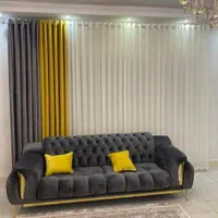 پرده آماده پانچ مخمل و کتان و حریر|پرده، رانر، رومیزی|تهران, امام حسین|دیوار