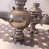سماور برنجی روسی برقی|سماور، چای‌ساز، قهوه‌ساز|تهران, جنت‌آباد جنوبی|دیوار