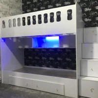 تخت دوطبقه پله ممبری mdf|تخت و سرویس خواب|کرمان, |دیوار