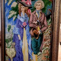 تابلو فرش دستباف آنتیک۱۷۵ در ۱۲۵ ناپلئون ذرع و نیم