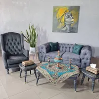 مبل راحتی چستر آمریکائی تمام لمسه دست شرکتی 7نفره|مبلمان خانگی و میز عسلی|تهران, اتحاد|دیوار